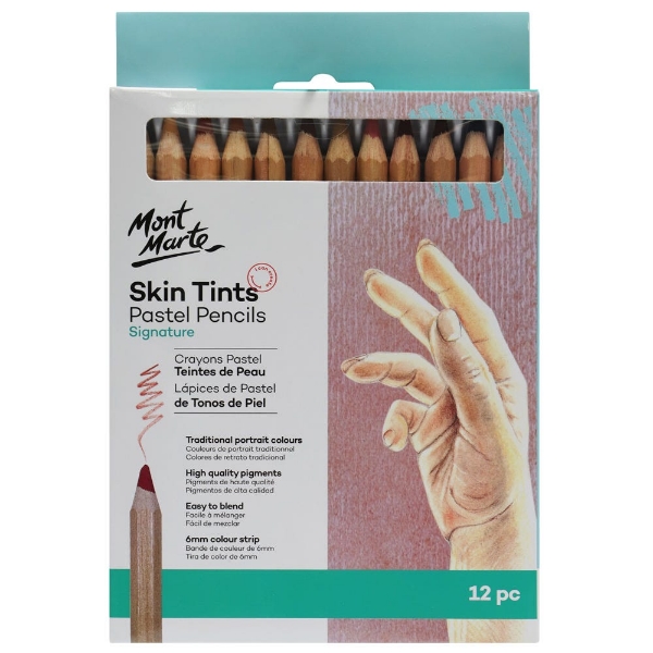Picture of Mont Marte Skin Tints Pastel Pencils - Set of 12