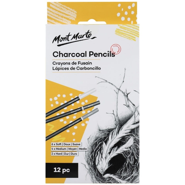 Picture of Mont Marte Charcoal Pencils - Set of 12