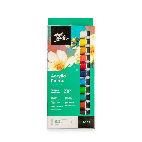 Picture of Mont Marte Acrylic Paints - Set of 12 (12ml)