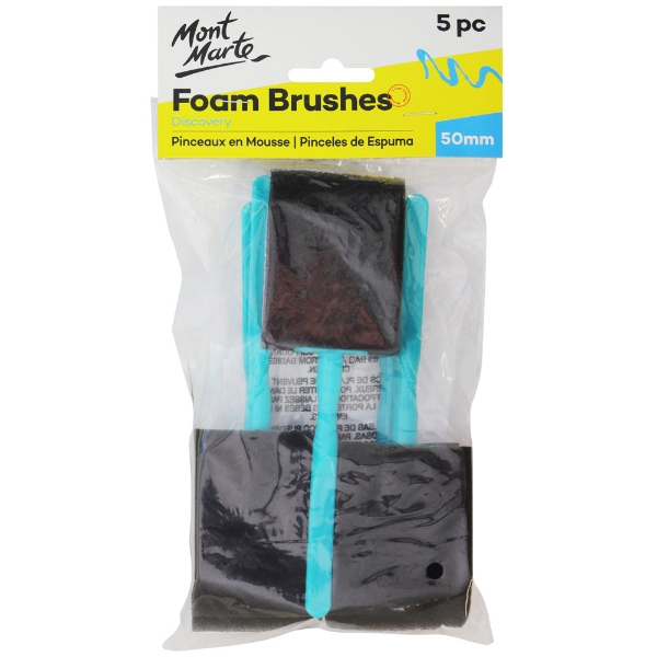 Picture of Mont Marte Foam Brushes - Set of 5 (50mm)