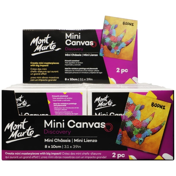 Picture of Mont Marte Mini Canvas - Pack of 2 (8x10cm)