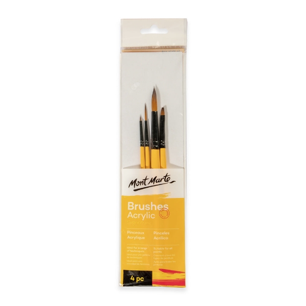 Picture of Mont Marte Gallery Series Acrylic Brush - Set of 4