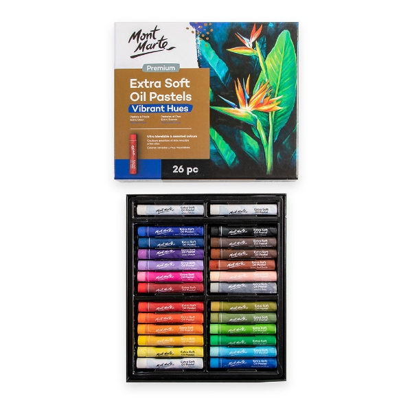 Picture of Mont Marte Extra Soft Oil Pastels - Set of 26 (Vibrant Hues)