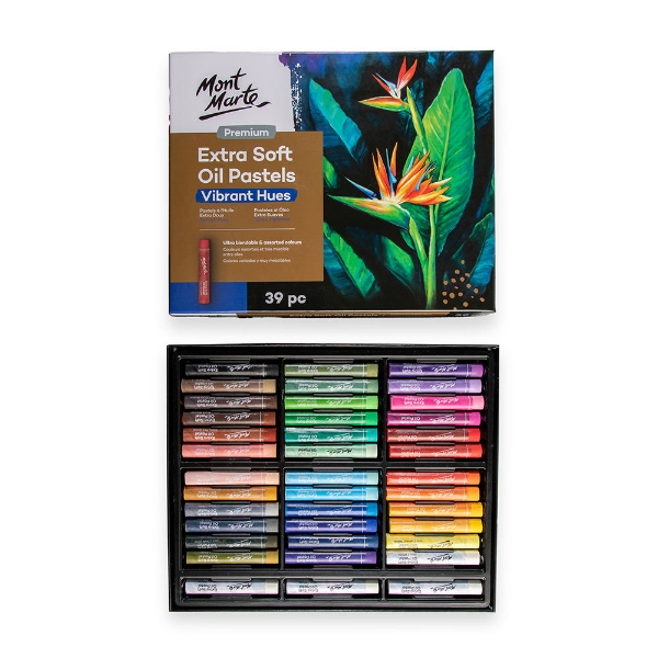 Picture of Mont Marte Extra Soft Oil Pastels - Set of 39 (Vibrant Hues)