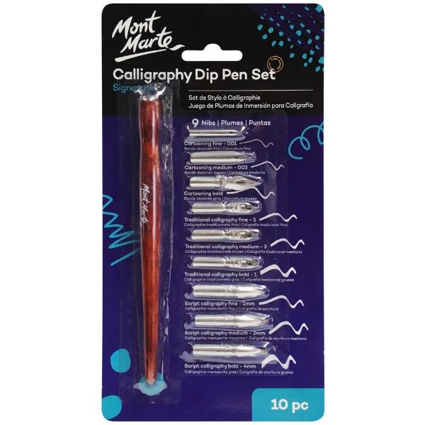 Picture of Mont Marte Calligraphy Dip Pen Set - 10 Pieces