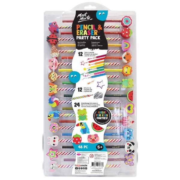 Picture of Mont Marte Pencil & Eraser Set - 48 Pieces