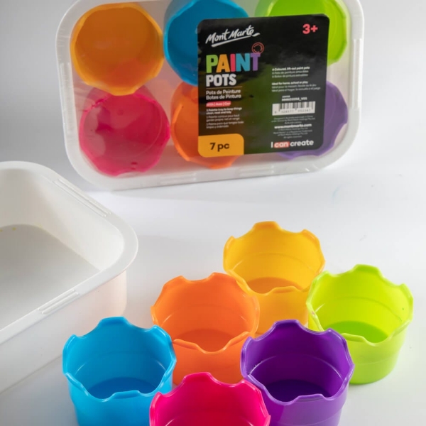 Picture of Mont Marte Plastic Paint Pots - Set of 7