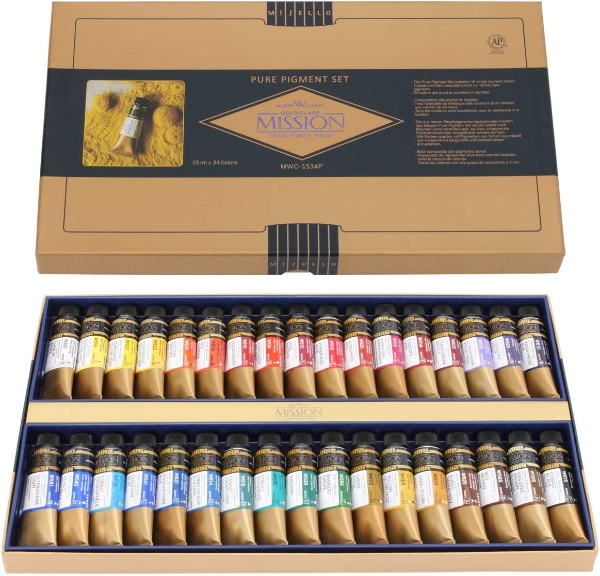 Picture of Mijello Mission Gold Pure Pigment Watercolour - Set of 34 (15ml)