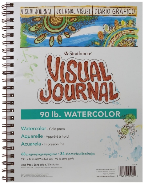 Picture of Strathmore 400 Series Watercolour Visual Journal - Cold Pressed - Wire Bound - 190gsm 5.5"x8" (68 Pages)