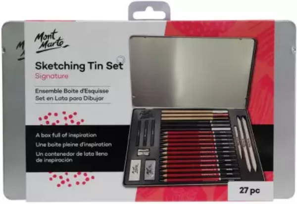 Picture of MONT MARTE SKETCHING TIN SET SET OF 27