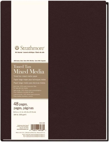 Picture of Strathmore 400 Series Toned Tan Mixed Media Art Journal 300gsm - 8.5"x11"  