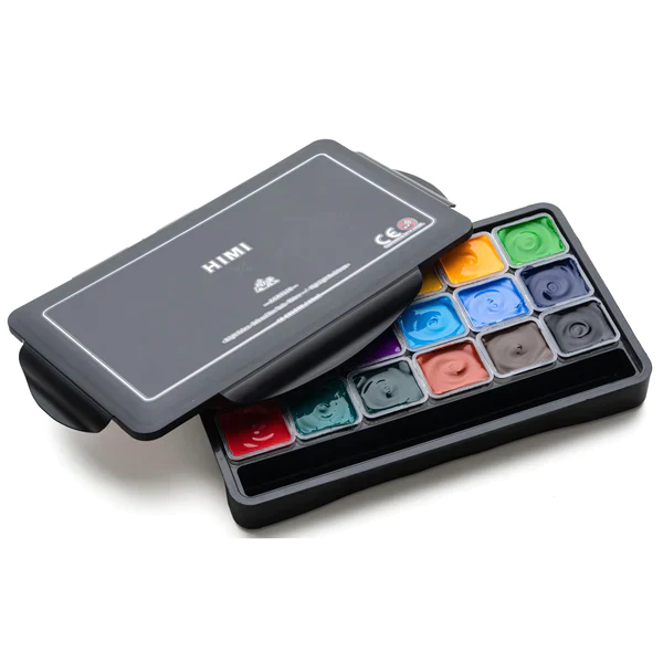 Picture of Himi Miya Acrylic Paint - Set of 18 (30ml, Black)