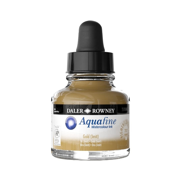 Picture of Daler Rowney Aquafine Watercolour Ink - Gold (29.5ml)