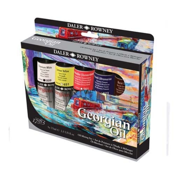 Picture of Daler Rowney Georgian Oil Colour Mixing Set - 5x75ml