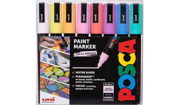Picture of Uni Posca Marker Pastel Set of 8 - 5M