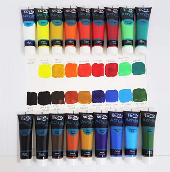 Picture of Mont Marte Acrylic Colour Pastel Paint Set of 18 - 36ml (1836)