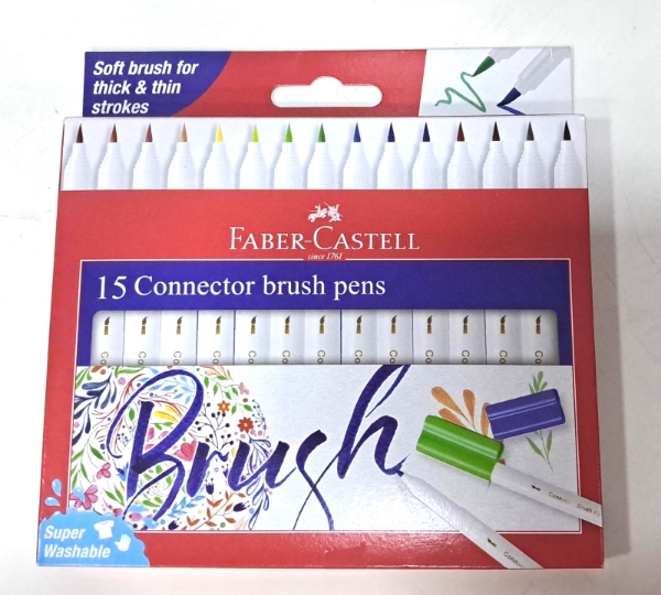 Picture of Faber Castell Connector Brush Pen - Set of 15