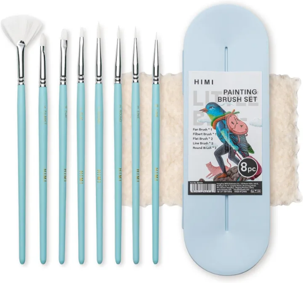 Picture of Himi Miya Painting Brush Set - 8 Pieces (Light Blue)