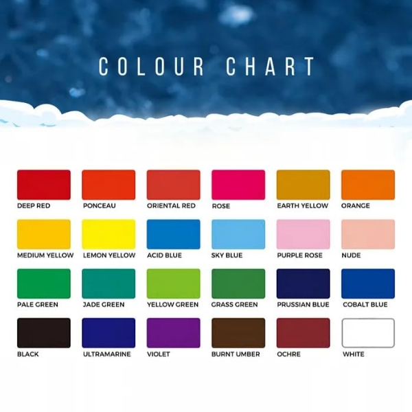 Picture of Himi Miya Gouache Paint - Set of 24 (30ml, Light Blue)