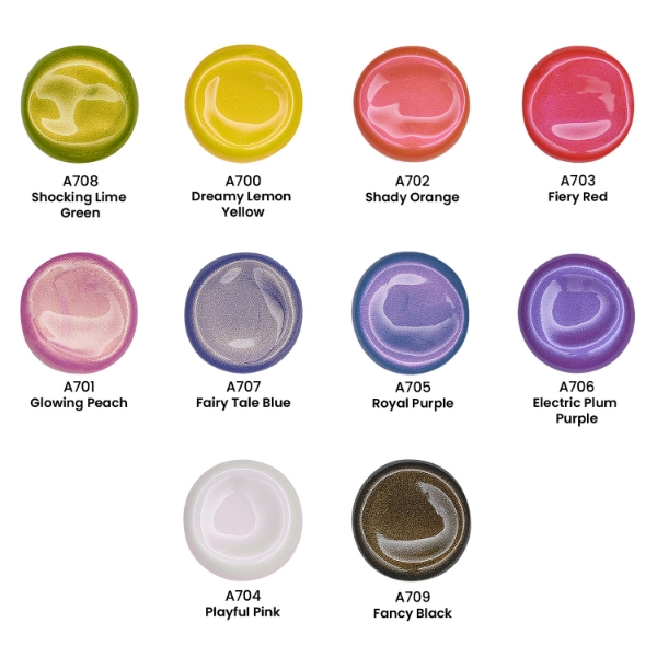 Picture of Arteza Iridescent Acrylic Paint - Set of 10 (60ml)