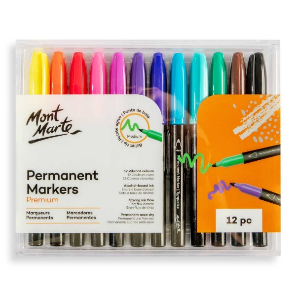 Picture of Mont Marte Permanent Marker Set - 12 Pieces