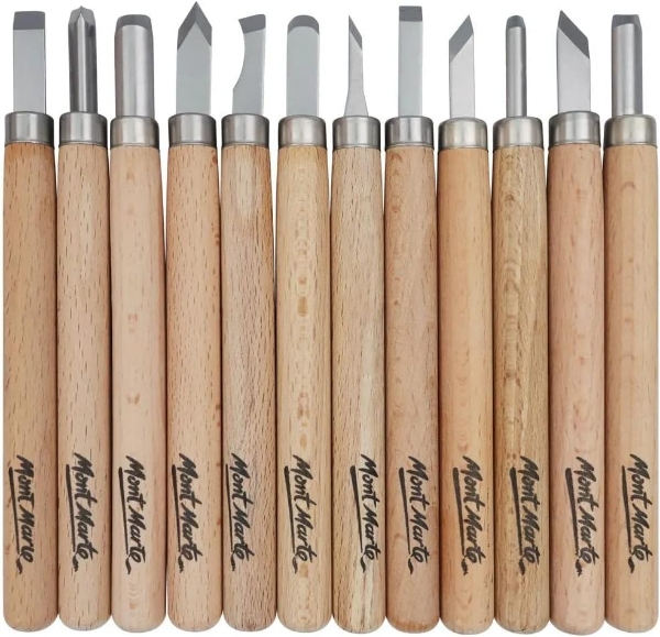 Picture of Mont Marte Wood Carving Set - 12 Pieces
