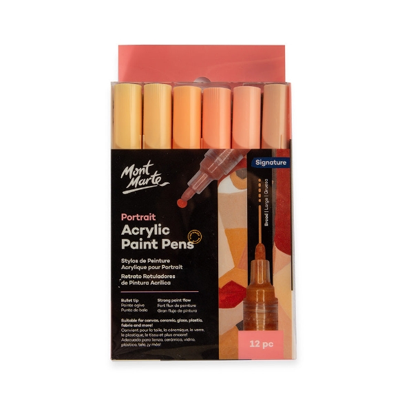Picture of Mont Marte Acrylic Paint Pens Set - 12 Pieces (Portrait)
