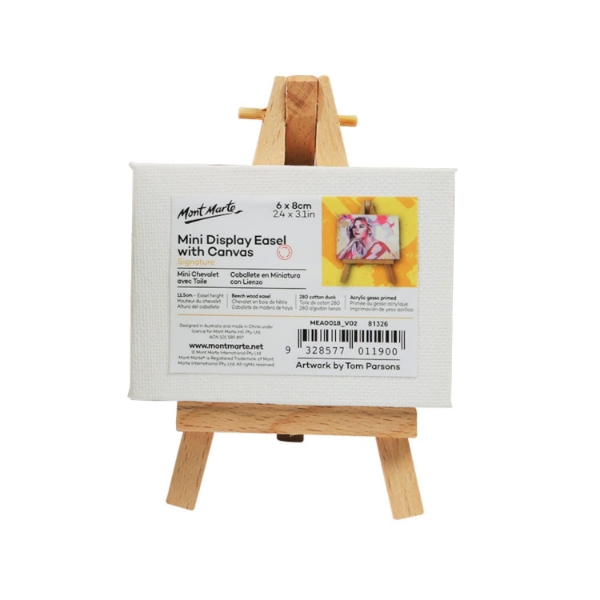 Picture of Mont Marte Mini Display Easel with Canvas (6x8cm)