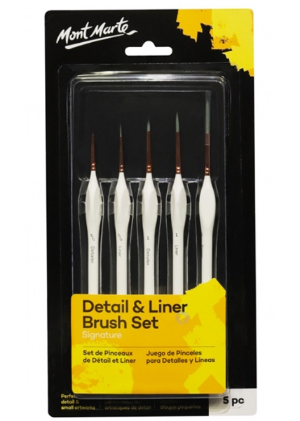 Picture of Mont Marte Detail & Liner Brush Set - 5 Pieces