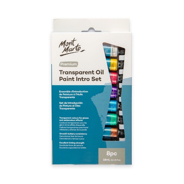 Picture of Mont Marte Transparent Oil Paint Intro Set - 8 Pieces