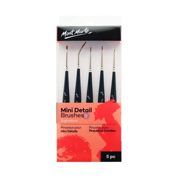 Picture of Mont Marte Mini Detail Brushes Set - 5 Pieces