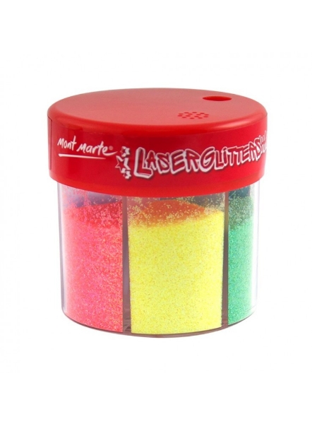 Picture of Mont Marte Laser Glitter Shaker - 6 Fluoro Colours
