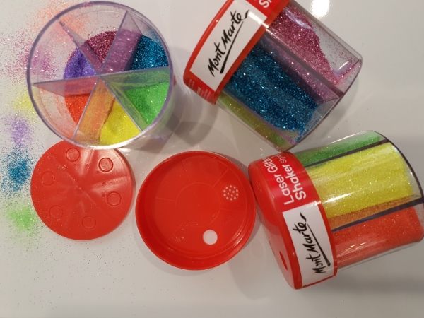 Picture of Mont Marte Laser Glitter Shaker - 6 Fluoro Colours
