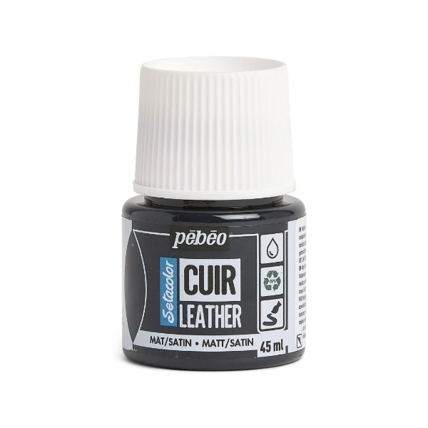 Picture of Pebeo Setacolor Leather Paint - Extreme Black-623 (45ml)