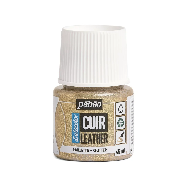 Picture of Pebeo Setacolor Leather Paint - Glitter Gold-637 (45ml)