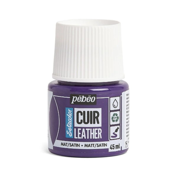 Picture of Pebeo Setacolor Leather Paint - Aubergine Violet-609 (45ml)