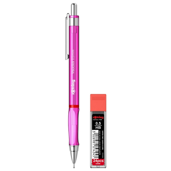 Picture of Rotring Visuclick Mechanical Pencil 0.5mm with HB Lead (Pink)