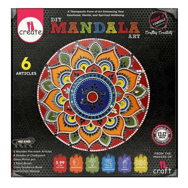 Picture of I Craft DIY Mandala Art Kit - 6 Articles