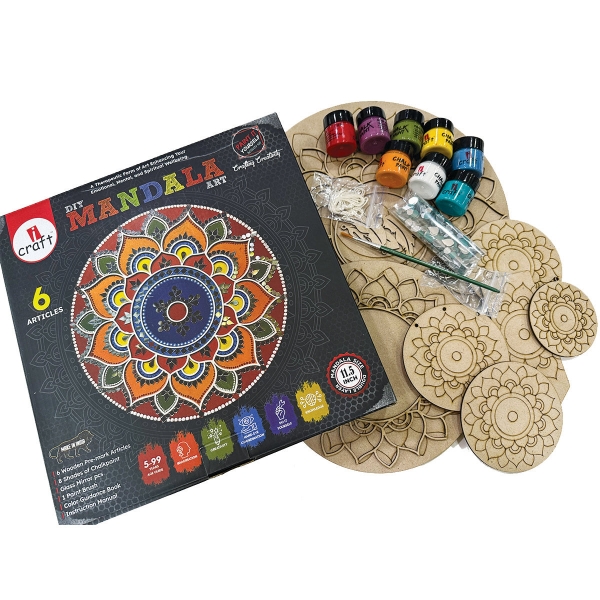 Picture of I Craft DIY Mandala Art Kit - 6 Articles