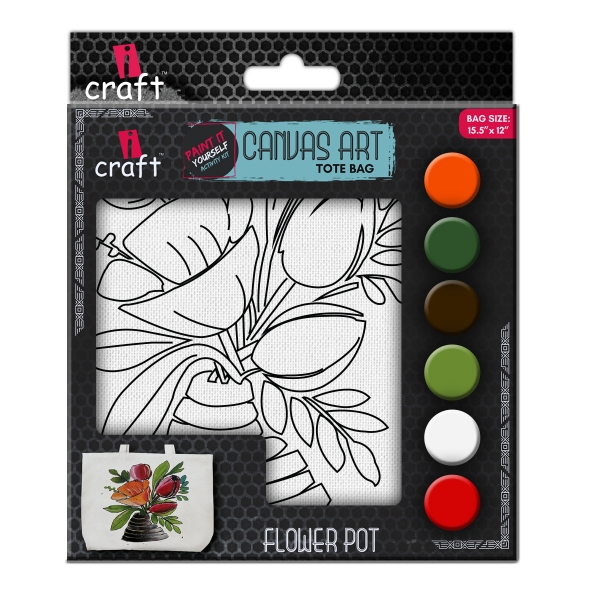 Picture of i Craft DIY Canvas Tote Bag Art Kit