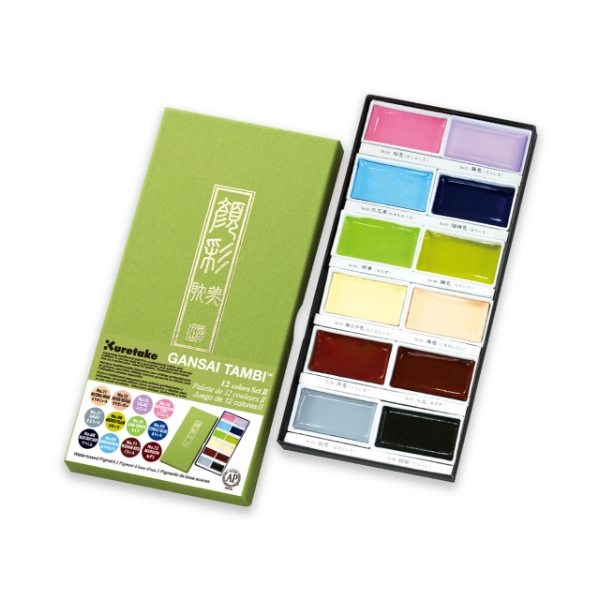 Picture of Kuretake Gansai Tambi Pastel  Water Colours Set Of 12