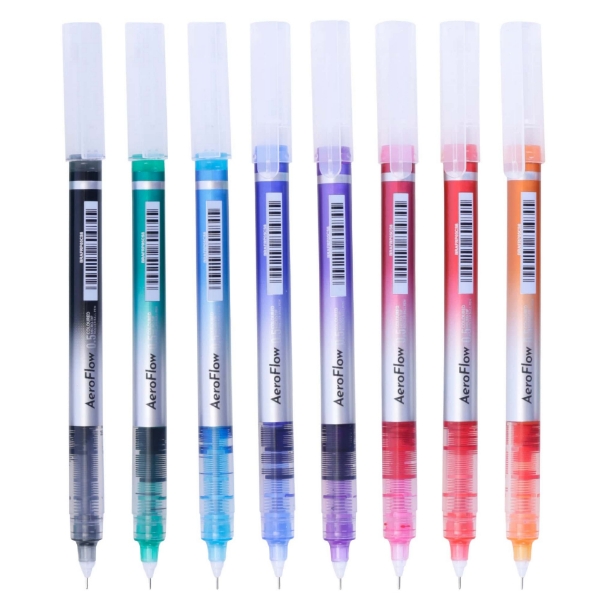 Picture of BRUSTRO AeroFlow Coloured Micro-Tip Roller Ball Pen Set of 8 