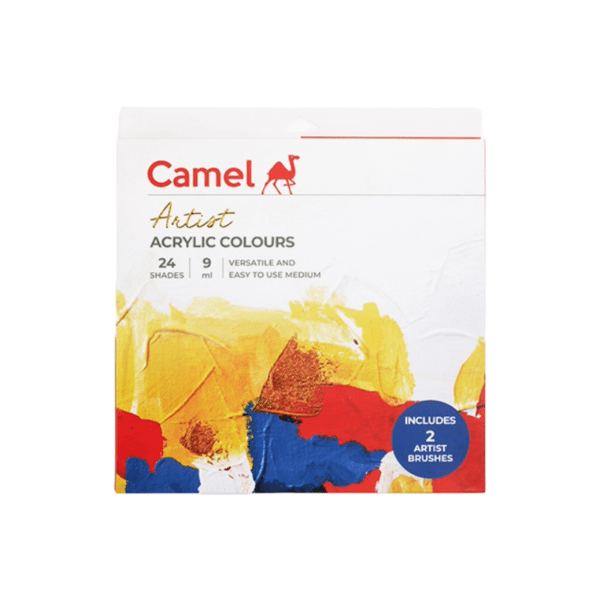 Picture of Camlin Artist Acrylic Colour Assorted Shades Set - 24 x 9ml 