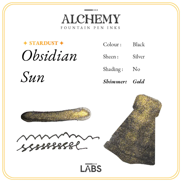 Picture of Endless LABS.05 Alchemy Fountain Pen Ink - Stardust - Obsidian Sun 45 ML