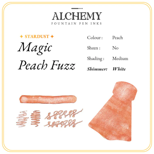 Picture of Endless Alchemy Fountain Pen Inks - Stardust - Magic Peach Fuzz 45 ML                                                                                  