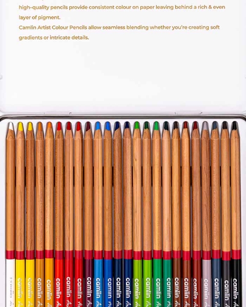 Picture of CAMLIN ARTIST COLOUR PENCIL 24 SHADES