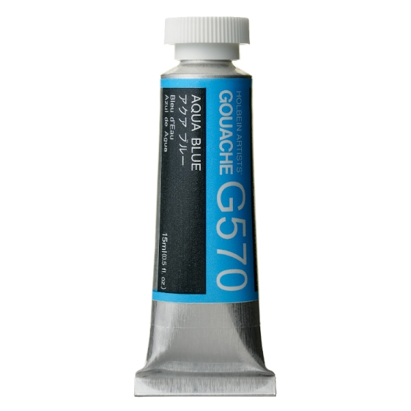 Picture of Holbein Gouache Aqua Blue A 15ml -G570                                                                                                                                                                                                                                                                                                                                                                          
