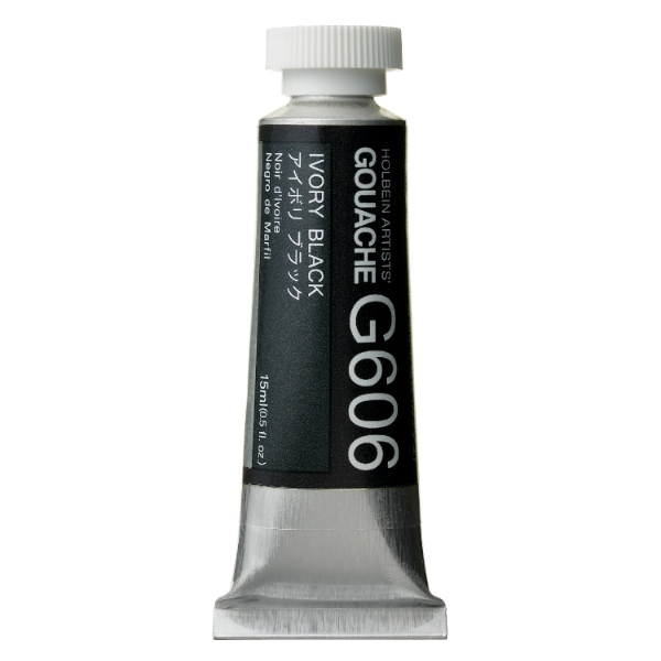 Picture of Holbein Gouache Ivory Black A 15ml -G606                                                                                                                                                                                                                                                                                                                                                                        