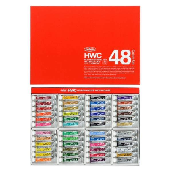 Picture of Holbein AWC Set of 48 Colour in 5ml tube -W409                                                                                                                                                                                                                                                                                                                                                                  