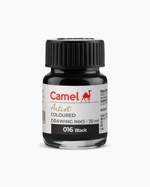 Picture of Camlin Coloured Drawing Ink 20ml - Black (016)
